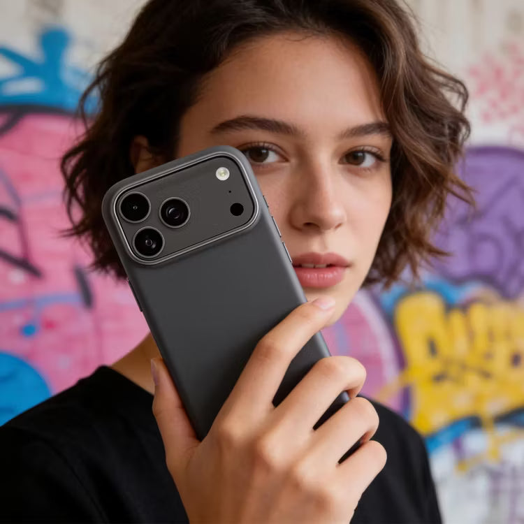 Levelo IRIS MagSafe Silicone Case, Anti-Slip, Drop-Tested For iPhone 18/17 Pro/Pro Max - Black