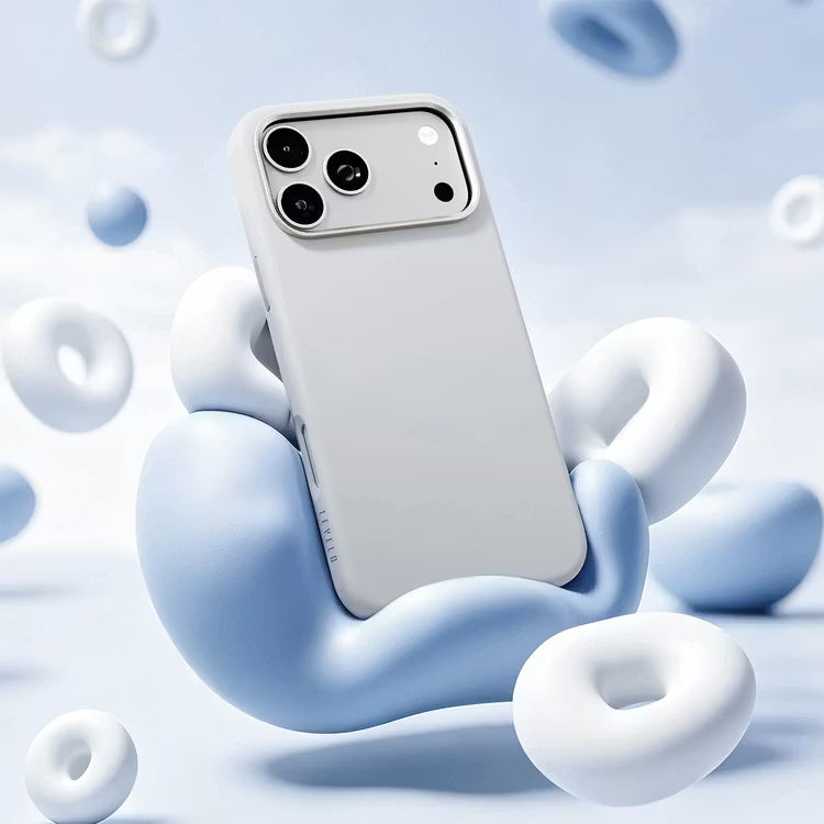 Levelo IRIS MagSafe Silicone Case, Anti-Slip, Drop-Tested For iPhone 18/17 Pro/Pro Max - White