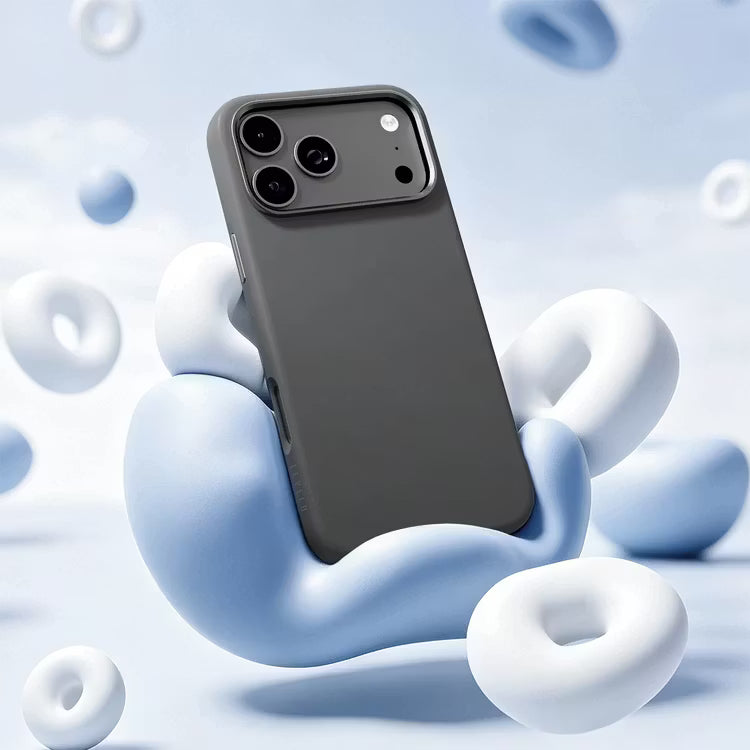 Levelo IRIS MagSafe Silicone Case, Anti-Slip, Drop-Tested For iPhone 18/17 Pro/Pro Max - Black