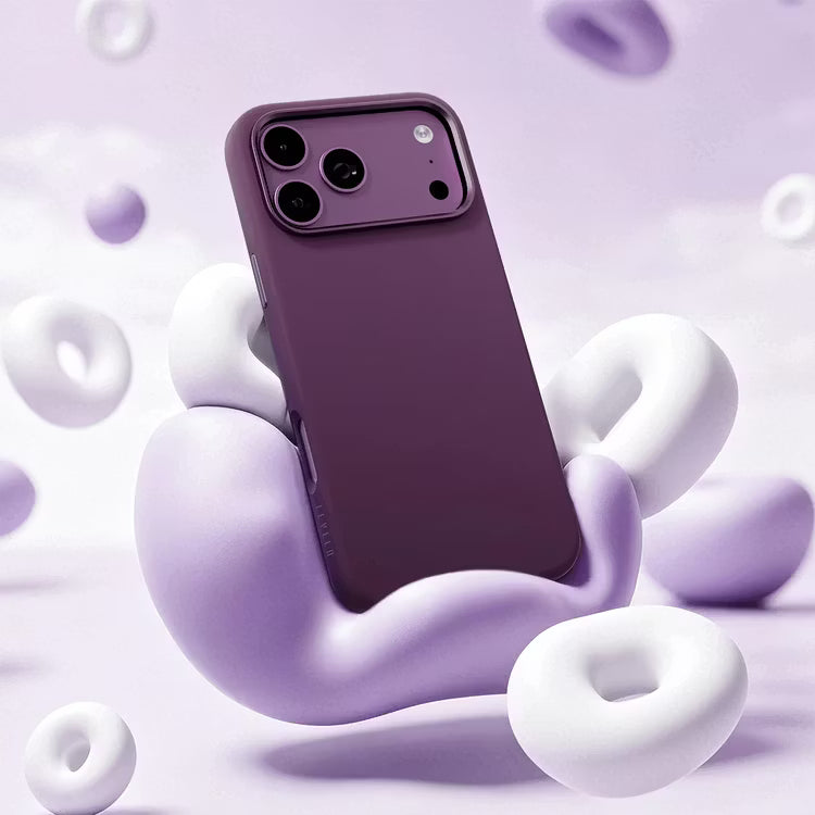 Levelo IRIS MagSafe Silicone Case, Anti-Slip, Drop-Tested For iPhone 18/17 Pro/Pro Max - Burgundy