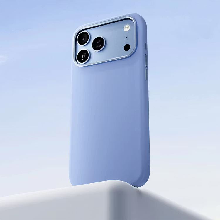 Levelo IRIS MagSafe Silicone Case, Anti-Slip, Drop-Tested For iPhone 18/17 Pro/Pro Max - Light Blue