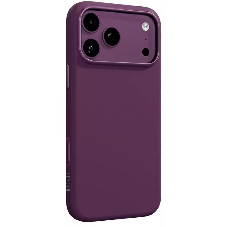 Levelo IRIS MagSafe Silicone Case, Anti-Slip, Drop-Tested For iPhone 18/17 Pro/Pro Max - Burgundy