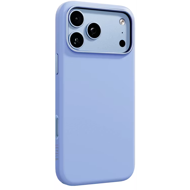 Levelo IRIS MagSafe Silicone Case, Anti-Slip, Drop-Tested For iPhone 18/17 Pro/Pro Max - Light Blue