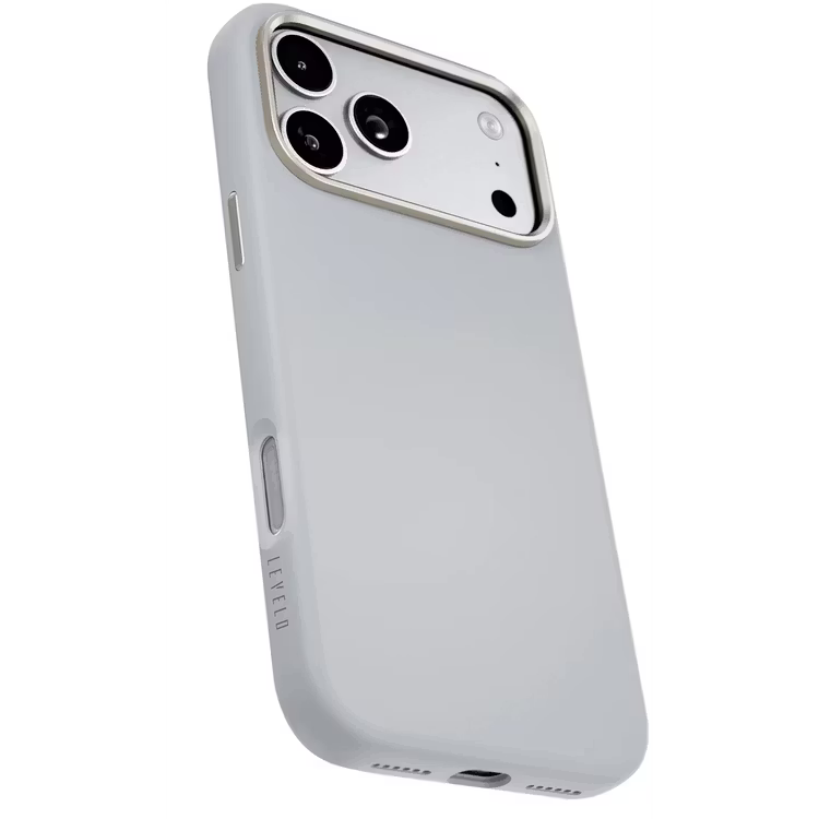 Levelo IRIS MagSafe Silicone Case, Anti-Slip, Drop-Tested For iPhone 18/17 Pro/Pro Max - White