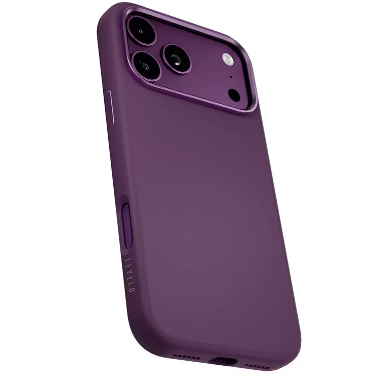 Levelo IRIS MagSafe Silicone Case, Anti-Slip, Drop-Tested For iPhone 18/17 Pro/Pro Max - Burgundy