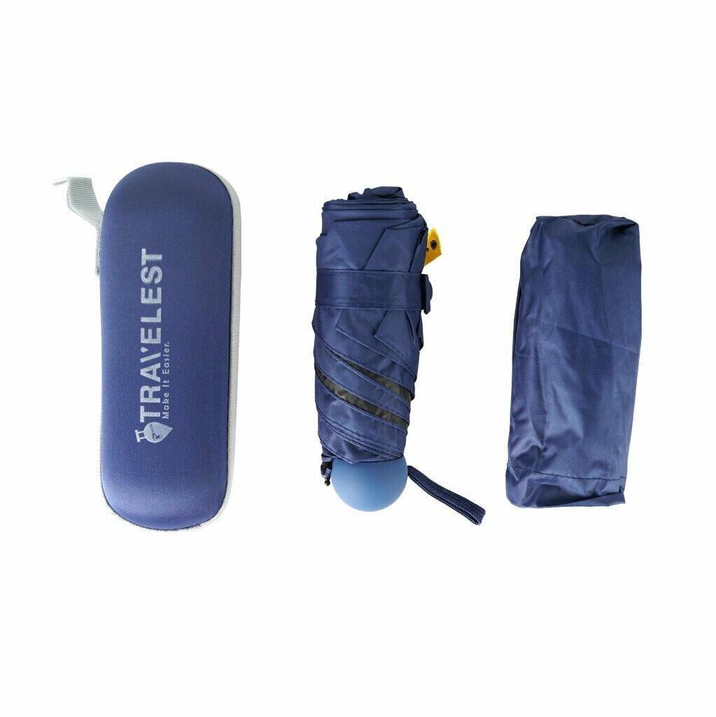 Travelest Mini Umbrella with pouch - Watermelon navy blue [T] - شمسية صغيرة الحجم مع شنطة حافظة من ترافيليست - ووترميلون