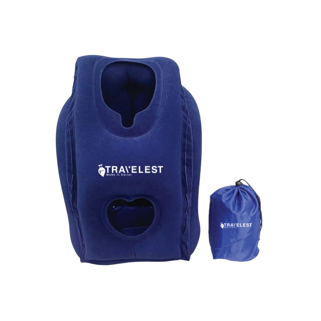 Travelest Inflatable Travel Pillow – Navy [T] - وسادة سفر قابلة للنفخ - لون كحلي