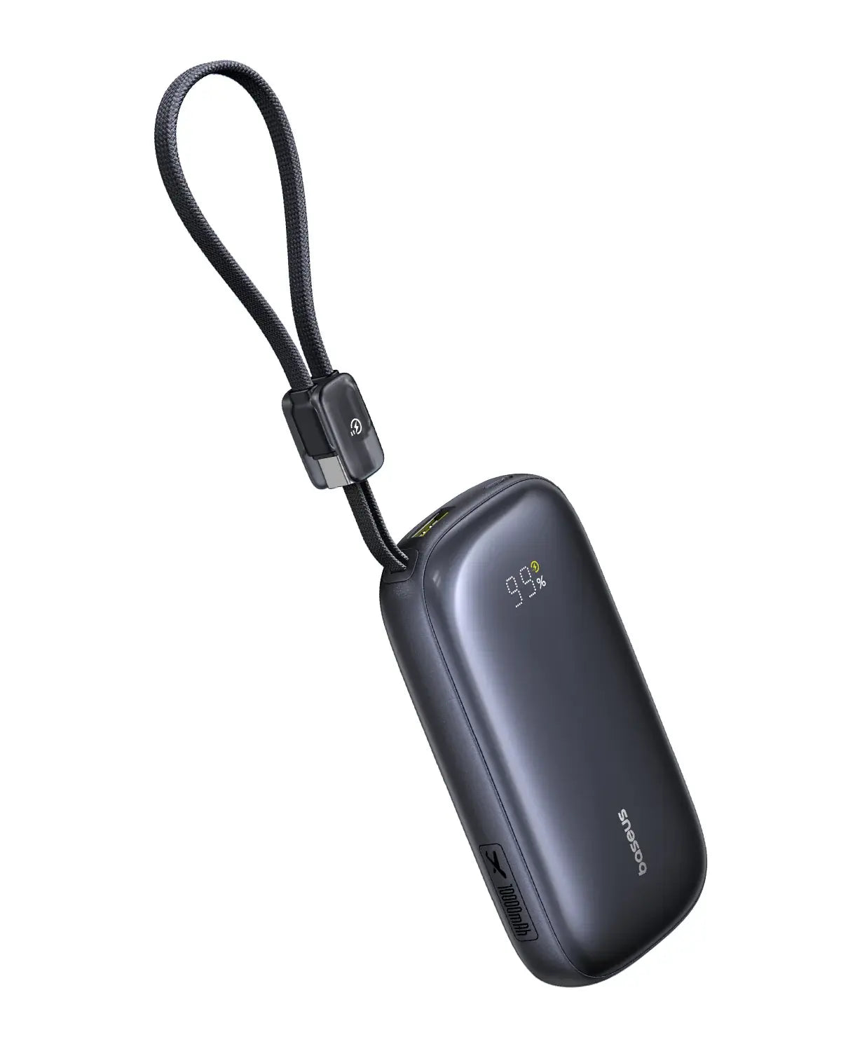 Baseus FC31 Power Bank 20000mAh 45W with 1 USB-C Cables – Black [D] - بطارية متنقلة - بيسوس - سعة 20000 مللي أمبير - 1 كابل USB-C - شاشة رقمية - قوة 45 واط - ضمان 24 شهر
