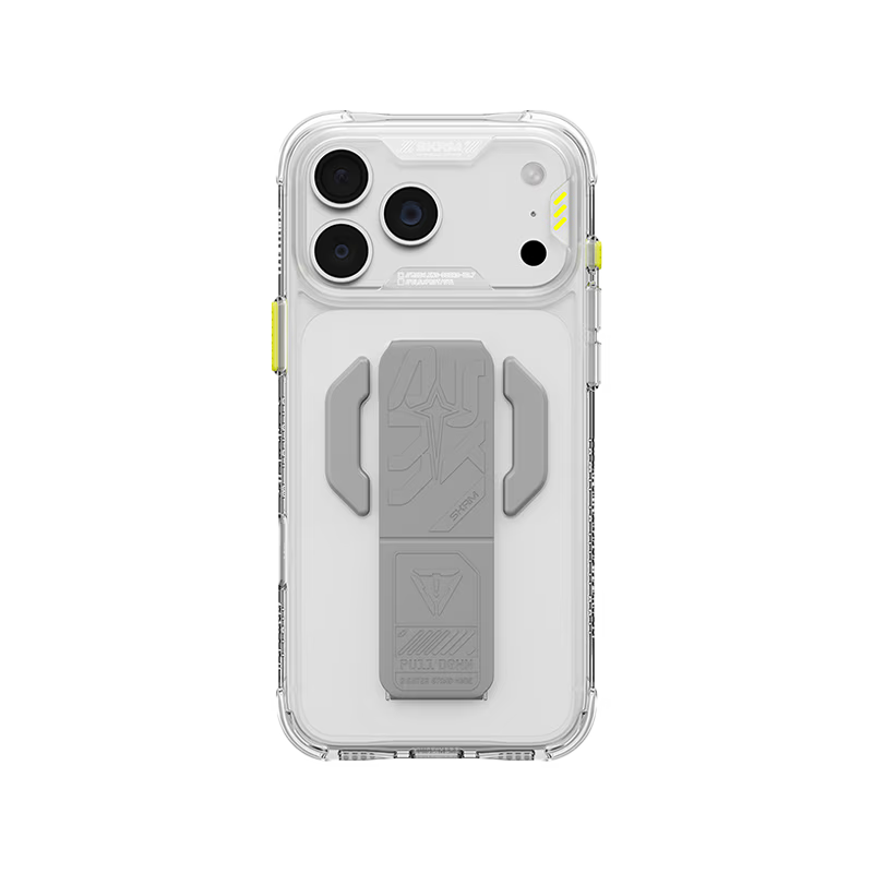 SkinArma Helio CE MagSafe Case With Grip Stand for iPhone 18/17 Pro/Pro Max - Clear