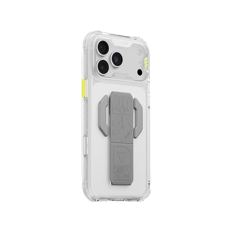 SkinArma Helio CE MagSafe Case With Grip Stand for iPhone 18/17 Pro/Pro Max - Clear