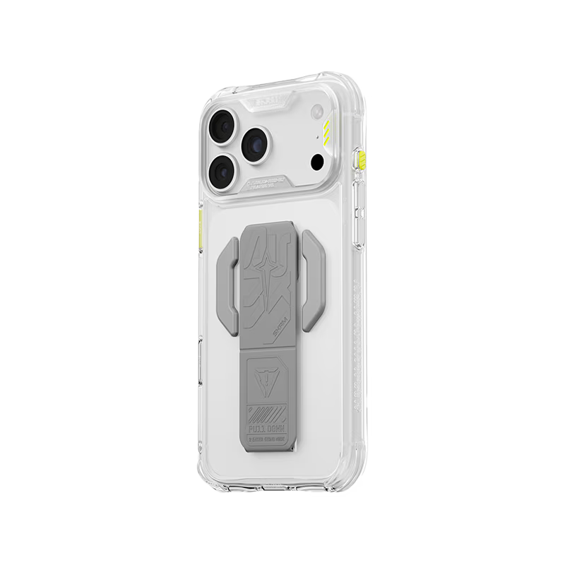 SkinArma Helio CE MagSafe Case With Grip Stand for iPhone 18/17 Pro/Pro Max - Clear