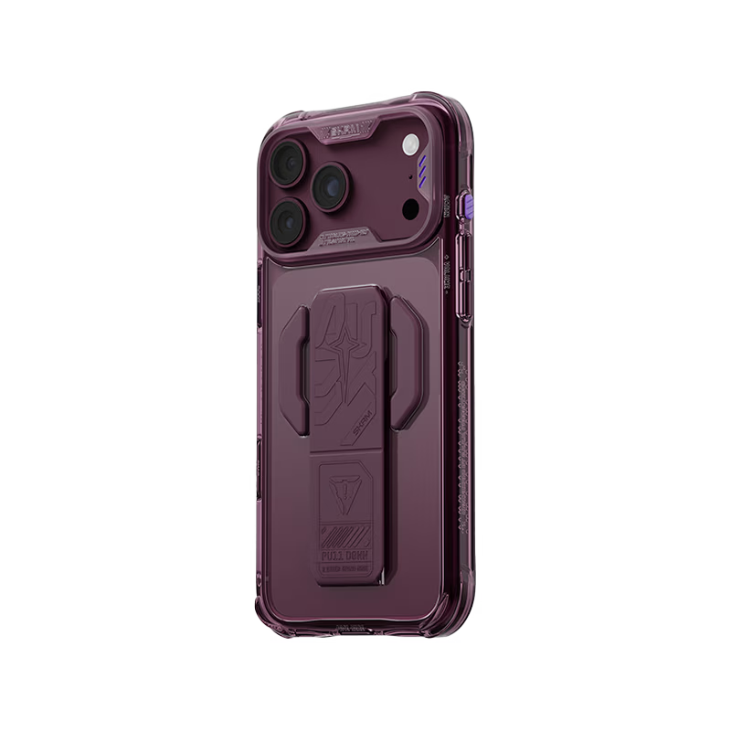 SkinArma Helio CE MagSafe Case With Grip Stand for iPhone 18/17 Pro/Pro Max - Burgundy
