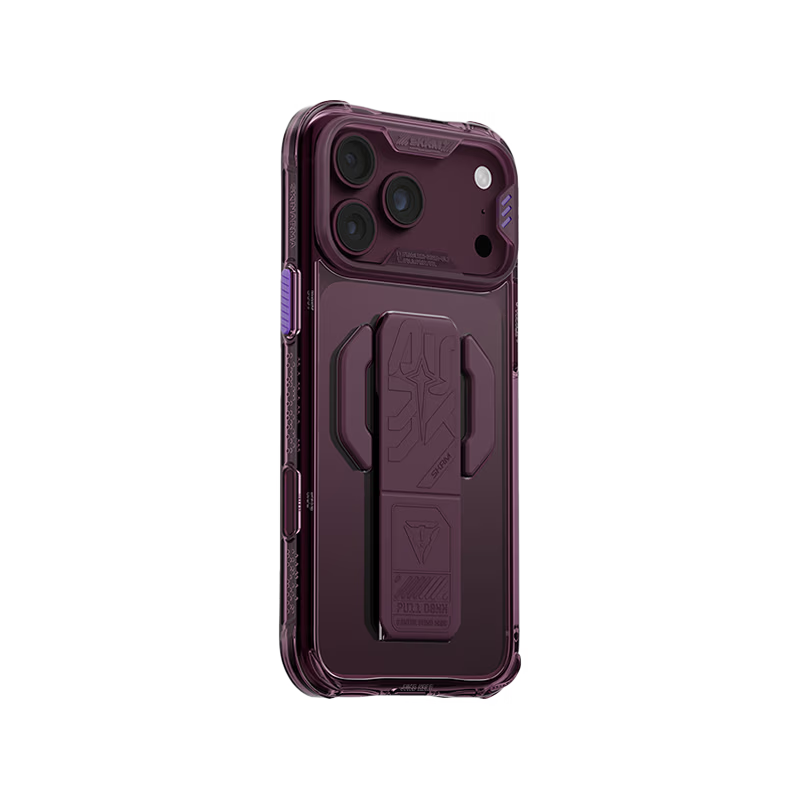 SkinArma Helio CE MagSafe Case With Grip Stand for iPhone 18/17 Pro/Pro Max - Burgundy