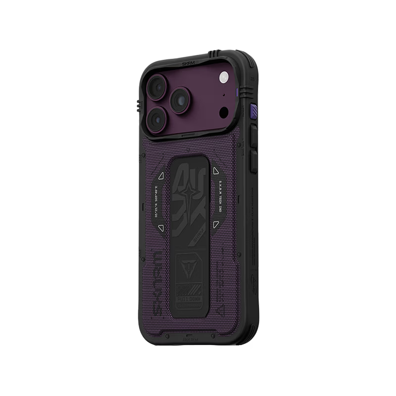 SkinArma Phantom MagSafe Case With Grip Stand for iPhone 18/17 Pro/Pro Max - Burgundy