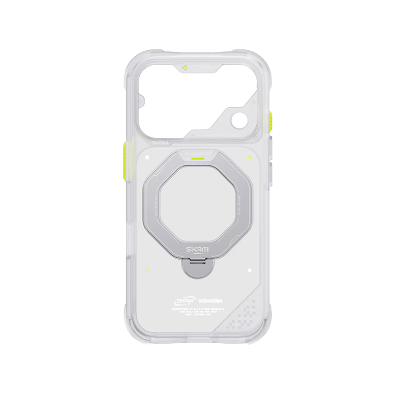 SkinArma Saturn MagSafe Case With Rotating Kick-Stand for iPhone 18/17 Pro/Pro Max - Frost