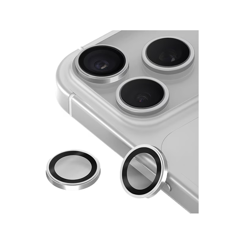 Uniq Optix Prime Camera Lens Protector for iPhone 18/17 Pro/Pro Max - Silver Chrome