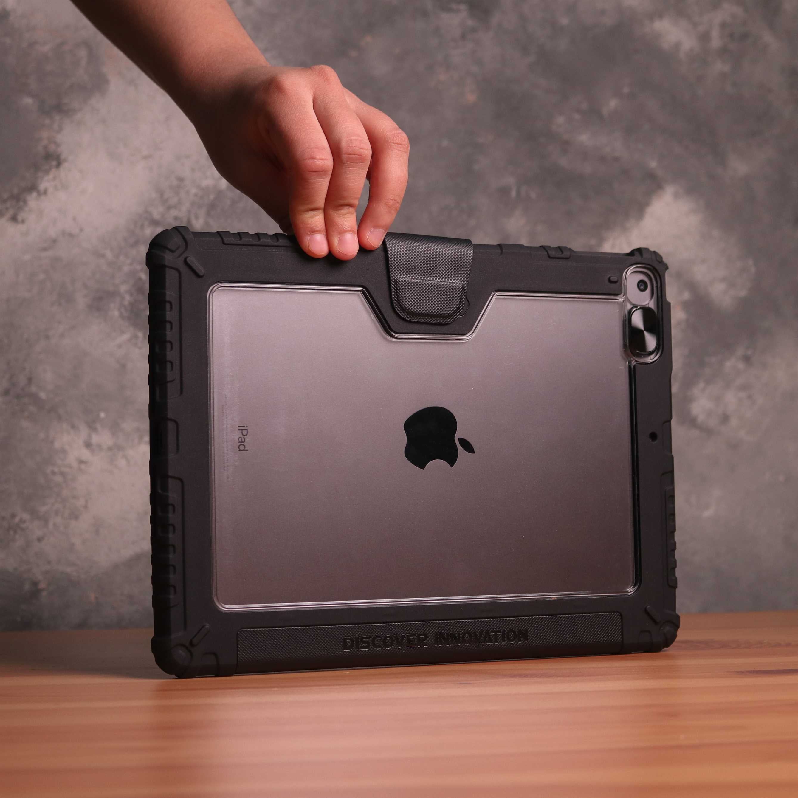 Nillkin iPad Case iPad Pro 12.9" - 2018/2020/2021/2022 - iPad Air 13" - 2024- Black - كفر ايباد حماية عالية - مع مكان للقلم - ووضعيتين للاستاند