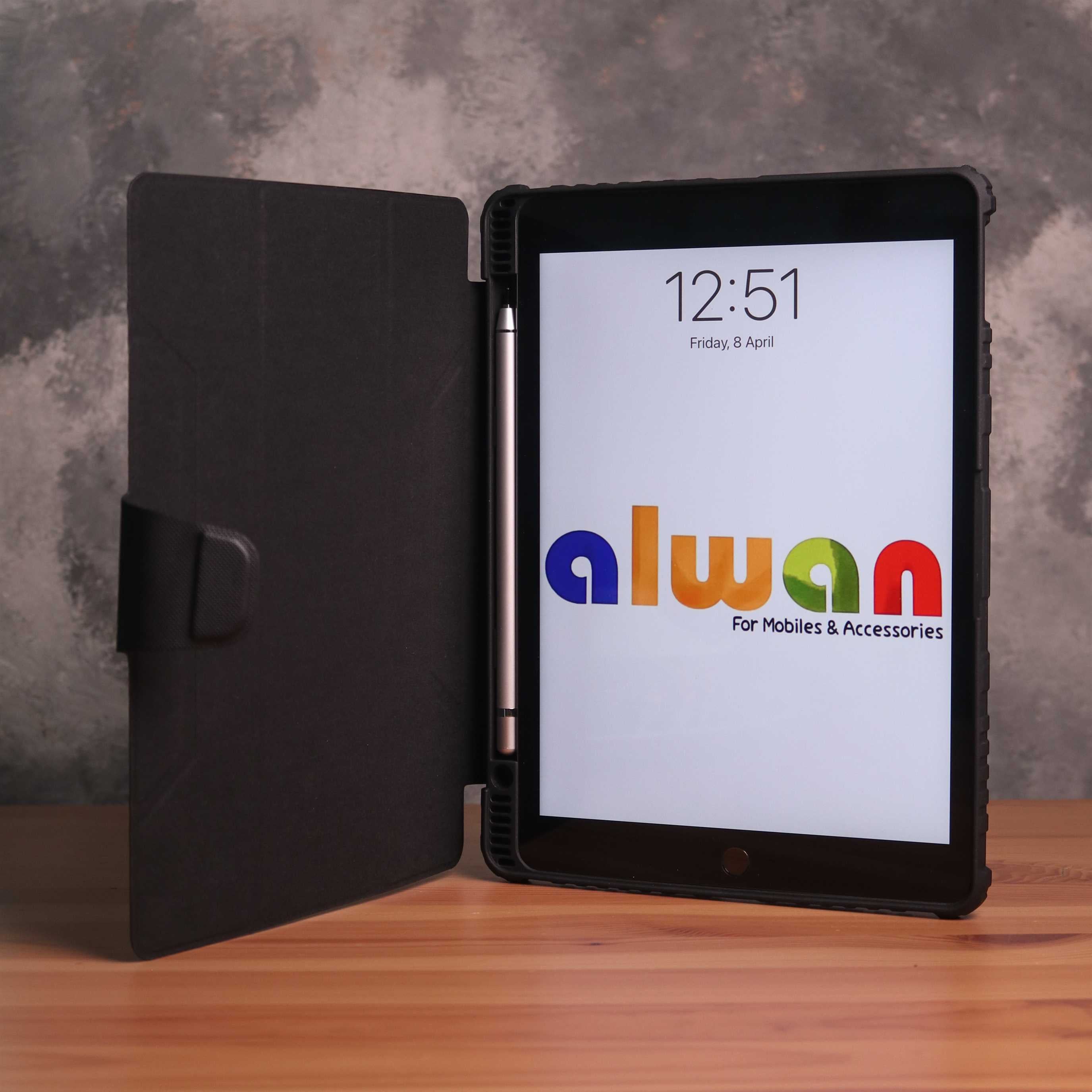 Nillkin iPad Case iPad Pro 12.9" - 2018/2020/2021/2022 - iPad Air 13" - 2024- Black - كفر ايباد حماية عالية - مع مكان للقلم - ووضعيتين للاستاند