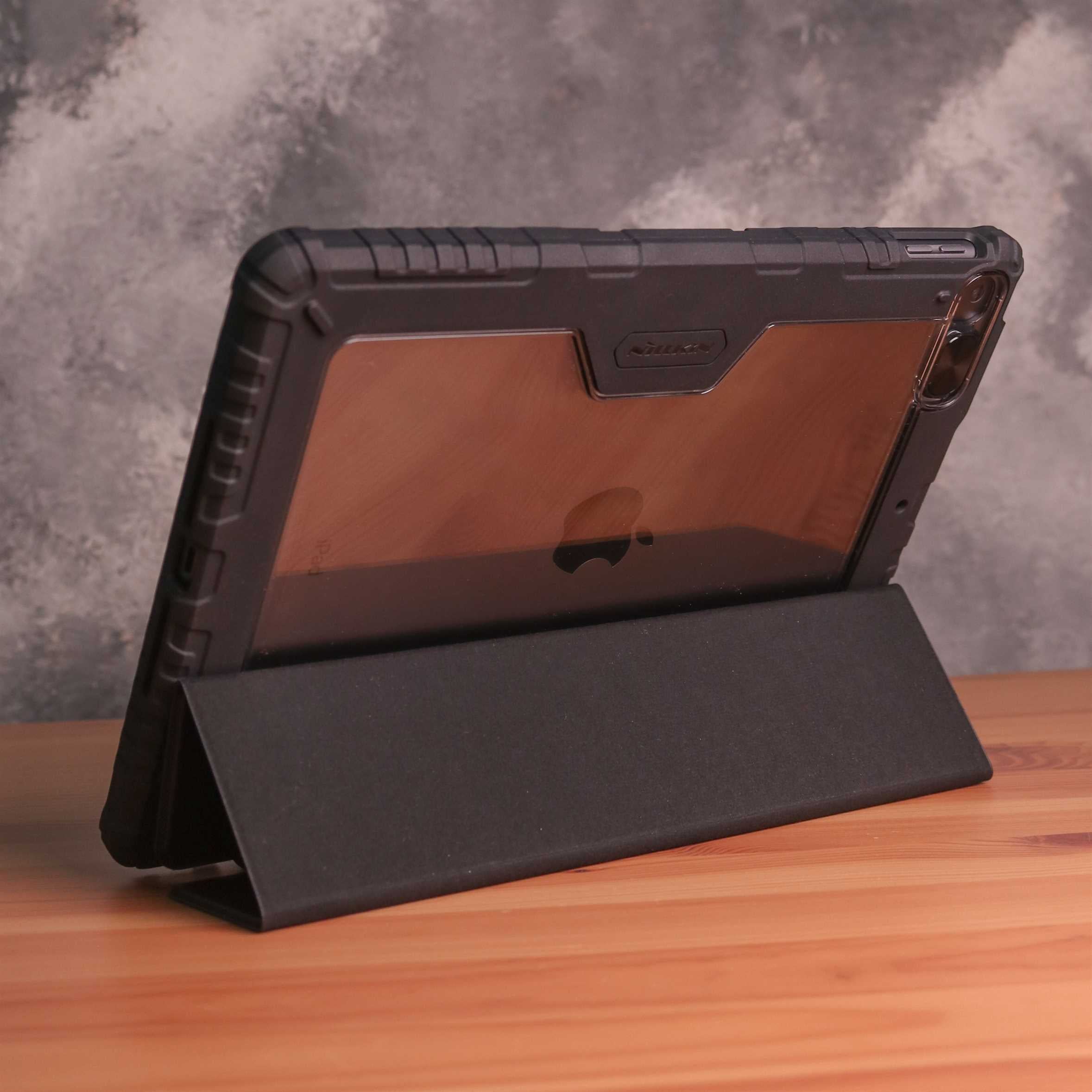 Nillkin iPad Case iPad Pro 12.9" - 2018/2020/2021/2022 - iPad Air 13" - 2024- Black - كفر ايباد حماية عالية - مع مكان للقلم - ووضعيتين للاستاند