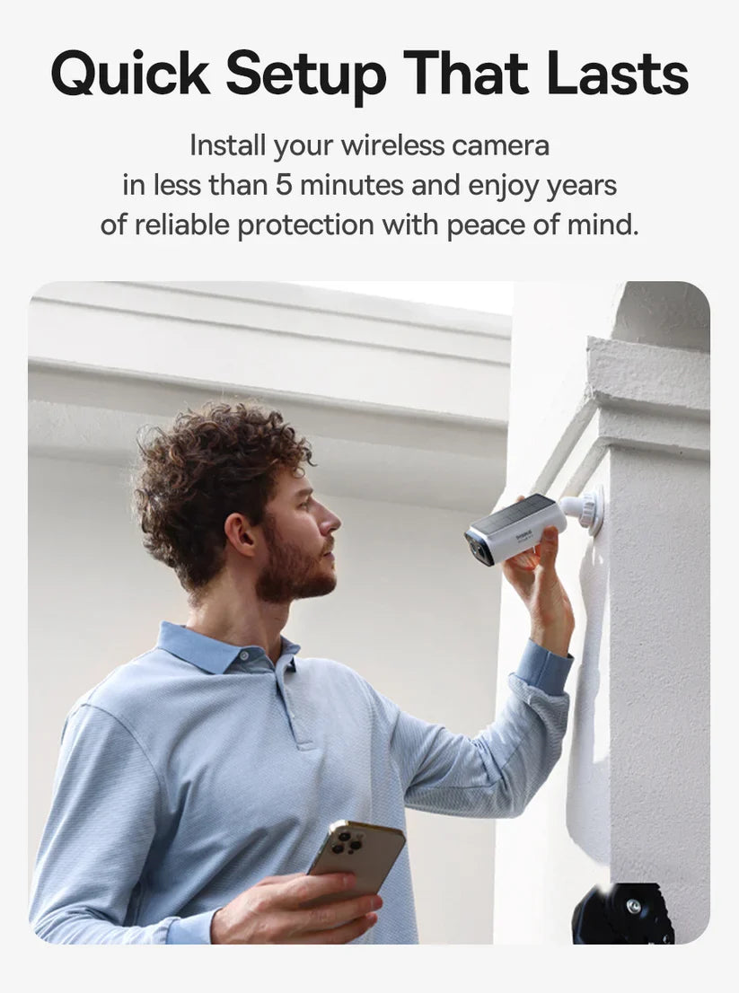 Baseus Security S1 Lite Outdoor Camera 2K - White
