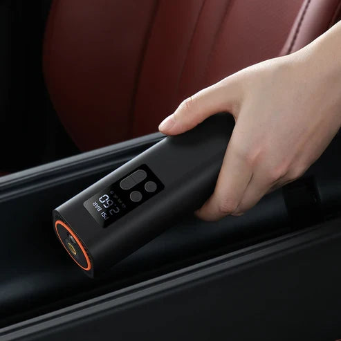 Baseus Super Mini Inflator Pump – Black [B] - ضاغط هواء للسيارة والدراجه الهوائيه + اضاءة - بيسوس