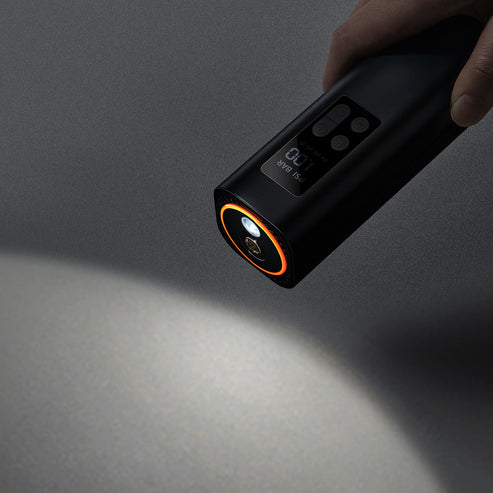 Baseus Super Mini Inflator Pump – Black [B] - ضاغط هواء للسيارة والدراجه الهوائيه + اضاءة - بيسوس