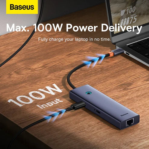 Baseus UltraJoy 7-Port HUB Docking Station – Space Grey