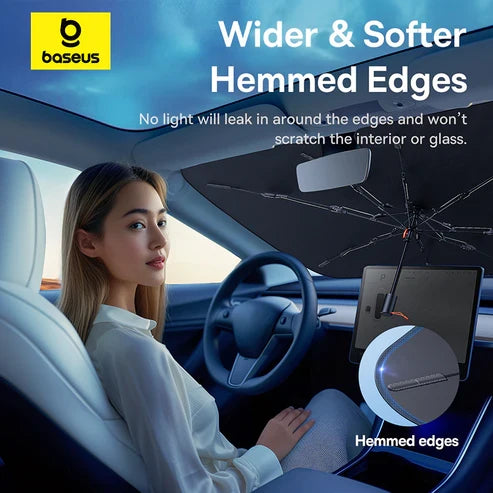 Baseus CoolRide Windshield Sunshade Umbrella – Black [D] - مظلة داخليه للسيارة - بيسوس