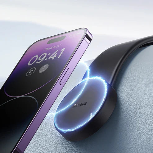 Baseus C02 Magnetic Phone Holder – Black [D] - ستاند سيارة - بيسوس - ماق سيف