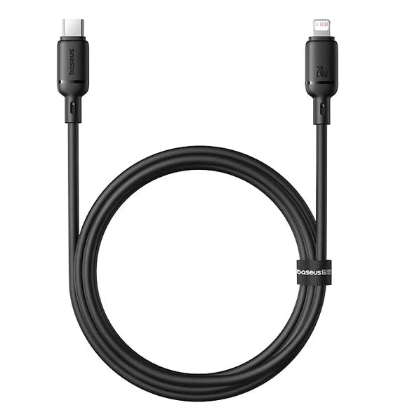 Baseus Silky 1m USB-C to Lightning 20W Fast Charging Cable – Black