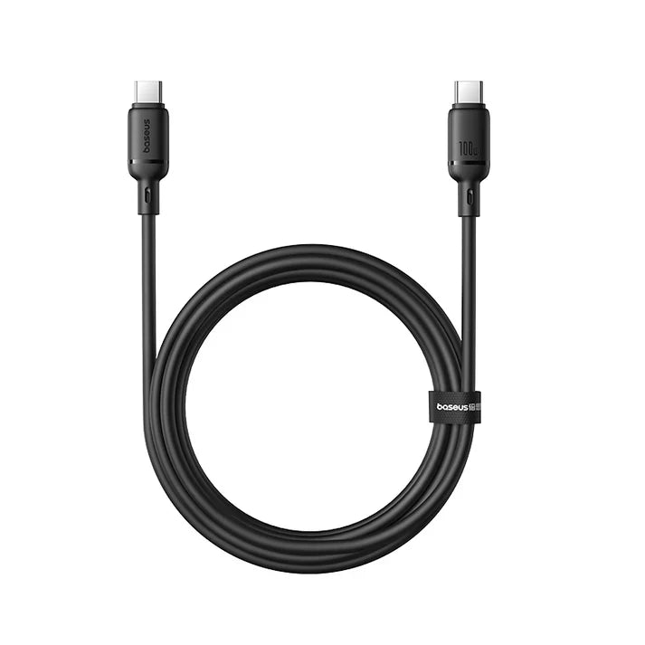 Baseus Silky 2m Fast Charging USB-C to USB-C Cable 100W – Black
