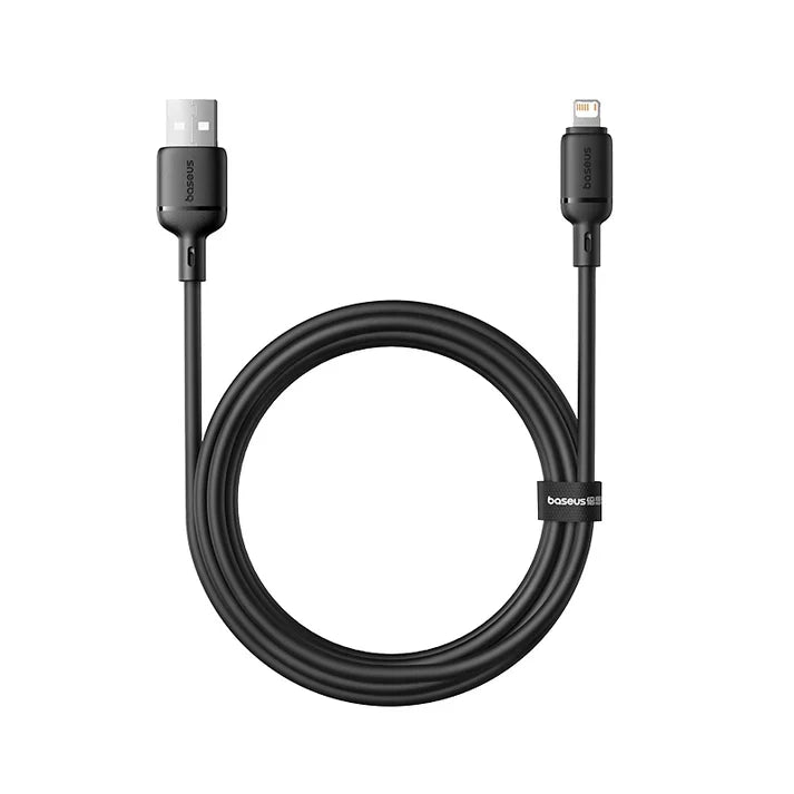 Baseus Silky 1m USB-A to Lightning Fast Charging Cable – Black