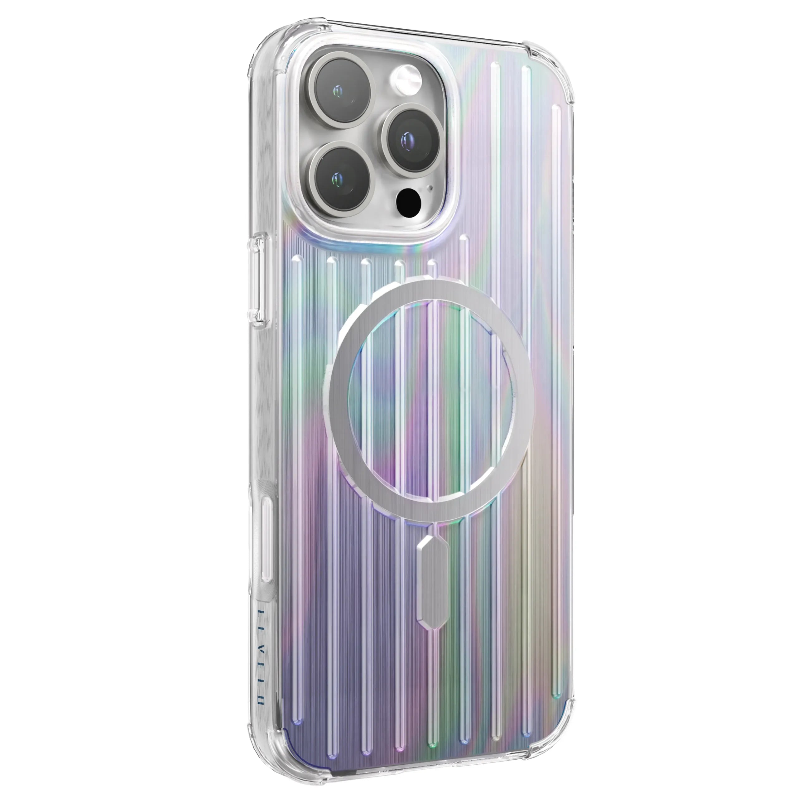Levelo Cabin Magsafe Case For iPhone 16 Pro – Iridescent - كفر حماية عالية - ليفيلو - ماغ سيف