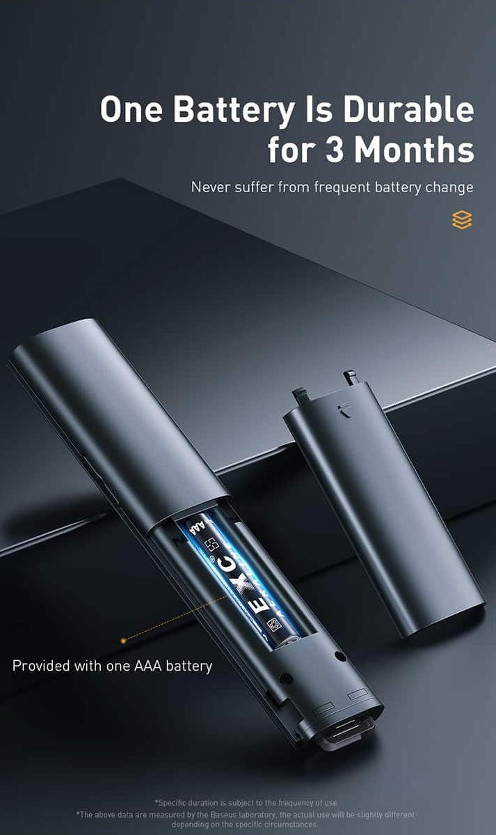 Baseus Orange Dot Wireless Presenter (Red Laser) Wireles Presenter [H]- مؤشر ليزر - للعروض التقديمية - البرزنتيشن - مناسب لجميع انواع الاجهزة والايبادات