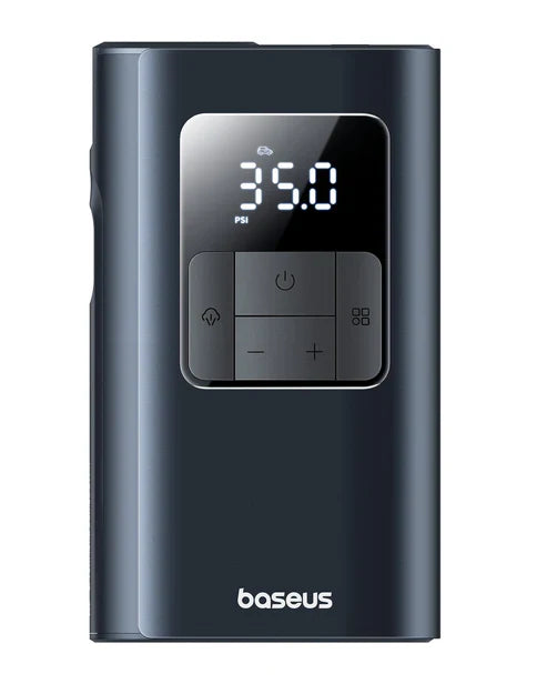 Baseus PrimeTrip VA1 2-in-1 Wired & Wireless Tire Inflator – Black [D] - ضاغط هواء للسيارة - 2 في 1 - بطارية بسعة 6000 ميللي امبير - كفالة 12 شهر