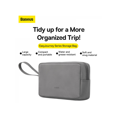 Baseus Easy Journey Series Storage Bag - Dark Grey[D]- حقيبة منظمة - لمستلزمات الهاتف والكمبيوتر