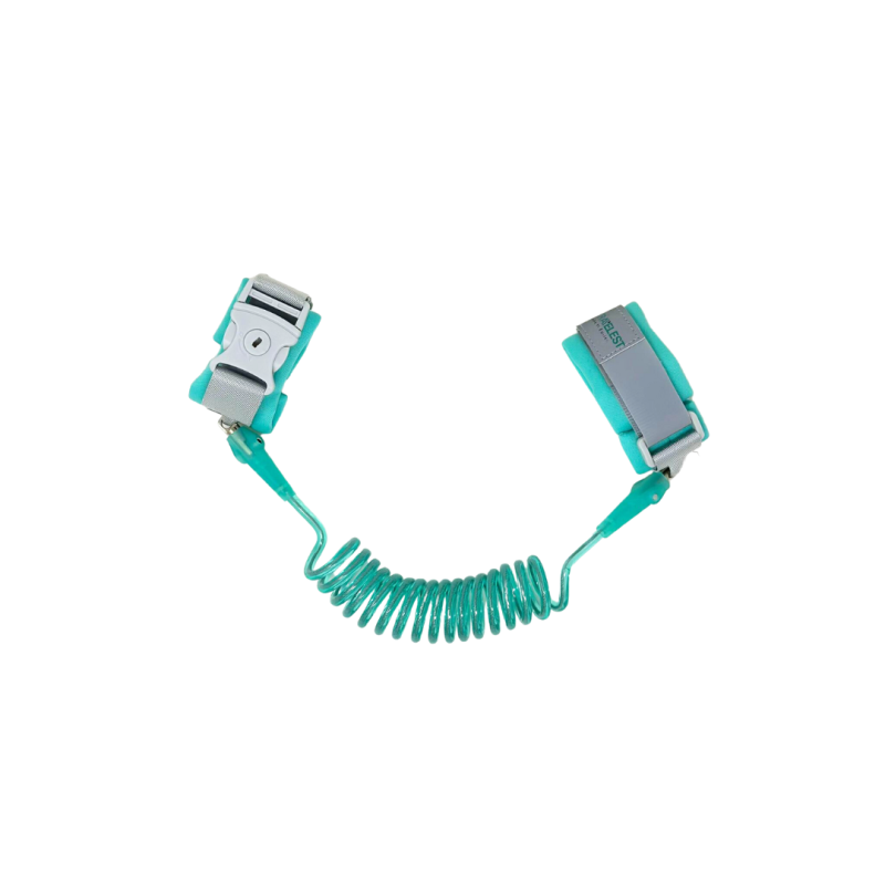 Travelest Anti Lost Belt/locked Anti-lost Child Safety Wrist Link 1.5m Turquoise [T] - حزام معصم للأمان للأطفال طول 1.5 متر من ترافيليست