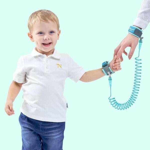 Travelest Anti Lost Belt/locked Anti-lost Child Safety Wrist Link 1.5m Turquoise [T] - حزام معصم للأمان للأطفال طول 1.5 متر من ترافيليست
