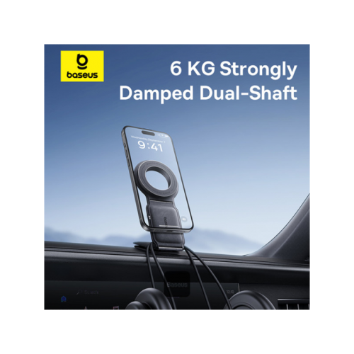 Baseus Prime Tip Series C02 Mega Magnetic Phone Mount Stick-on Version - Cluster Black [D] - ستاند سيارة - بيسوس - منعدد الاوضاع - دوران 360 درجة -  ماق سيف