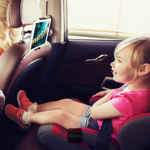 Baseus Back Seat Car Mount Holder for Phone & Tablet (4.7"-12.9"), 360° Adjustable, Foldable - Black