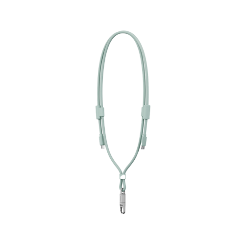 Energea Lasso 2-In-1 USB-C To USB-C 240W 480Mbps Lanyard With Charging Cable 1.5M - light green