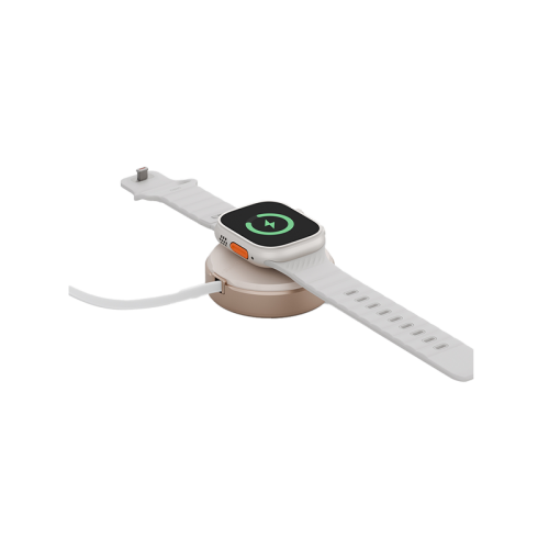Energea MagDuo Arc 2 In 1 MagSafe Charger With Apple Watch Charger With Retractable USB-C Cable - Gold