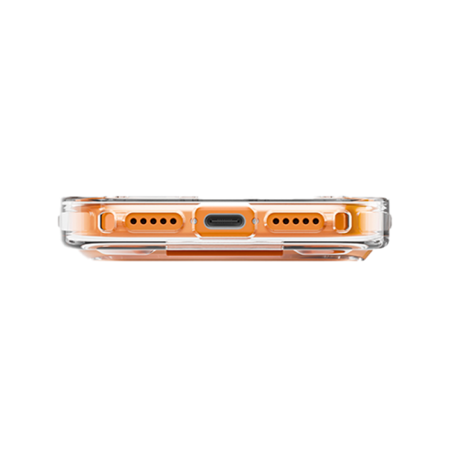 Uniq Hybrid Heldro Air MagSafe Case for iPhone 17 - Volt orange - كفر حماية عاليه - يونيك - لسلسلة ايفون 17 - مع مسكة - ماج سيف
