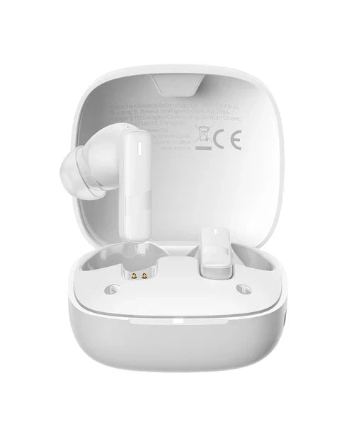 Baseus Bowie E20 True Wireless Earphones – White [D] -  سماعة بيسوس - بلوتوث - كفاله 12 شهر