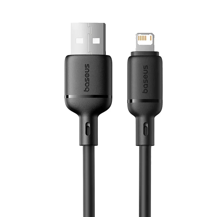 Baseus Silky 1m USB-A to Lightning Fast Charging Cable – Black