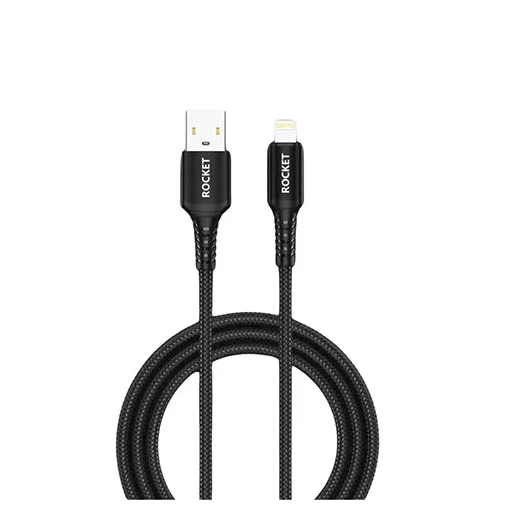 Rocket USB to Lightning Fast Charging Cable - 1.2m [H] - سلك شحن ايفون - روكيت - طول 1.2 متر - كفالة 12 شهر