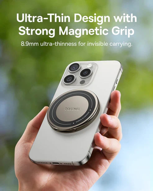 Baseus PrimeTrip VX1 Travel Magnetic Phone Holder – Black [D] - ستاند دائري + ماغ سيف