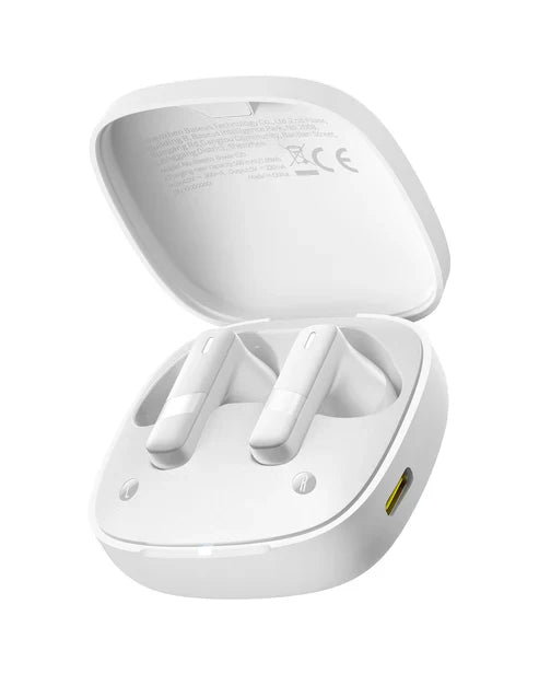 Baseus Bowie E20 True Wireless Earphones – White [D] -  سماعة بيسوس - بلوتوث - كفاله 12 شهر
