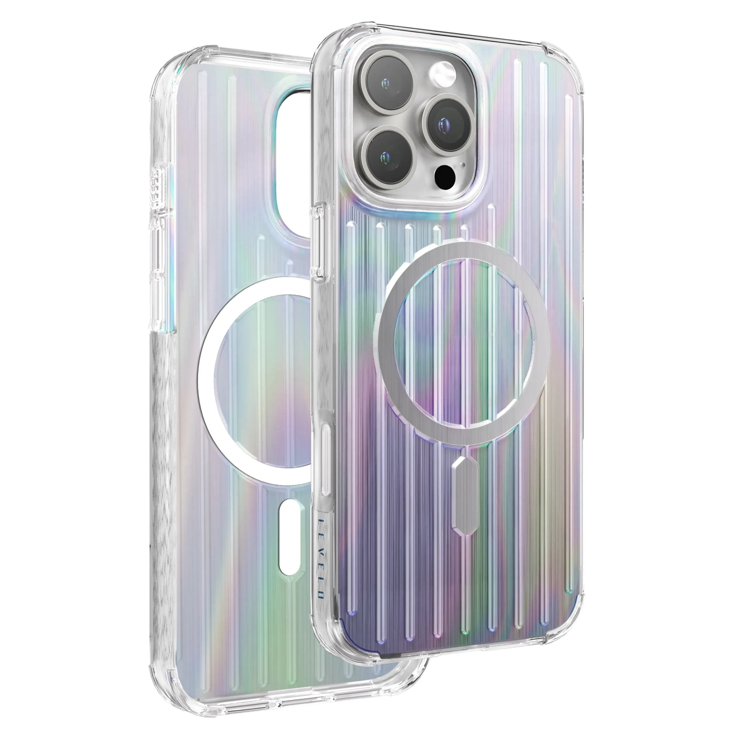 Levelo Cabin Magsafe Case For iPhone 16 Pro – Iridescent - كفر حماية عالية - ليفيلو - ماغ سيف