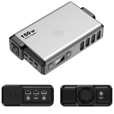 Powerology 32000mAh 150W Mini Power Station With AC Output [O] - باورولوجی بطارية محمولة بسعة 32000 مللي امبير وقوة 150 واط  - شاشة رقميه - كفالة 12 شهر